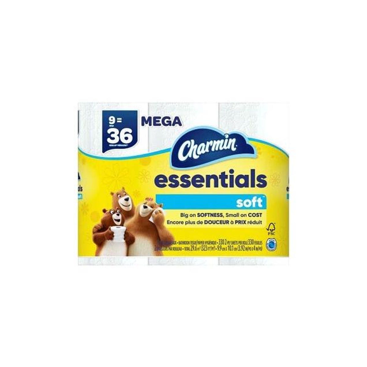 Charmin Essentials 9-Pack Soft Toilet Paper