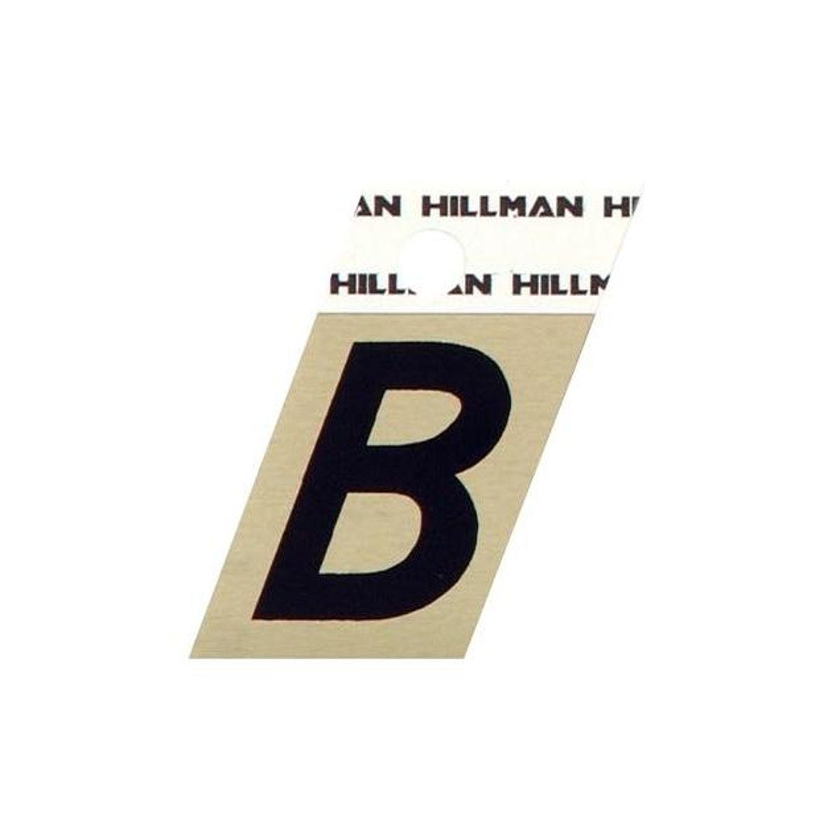 Hillman 1-1/2 In. Aluminum Black & Gold Reflective Adhesive Angle-Cut Letter, B