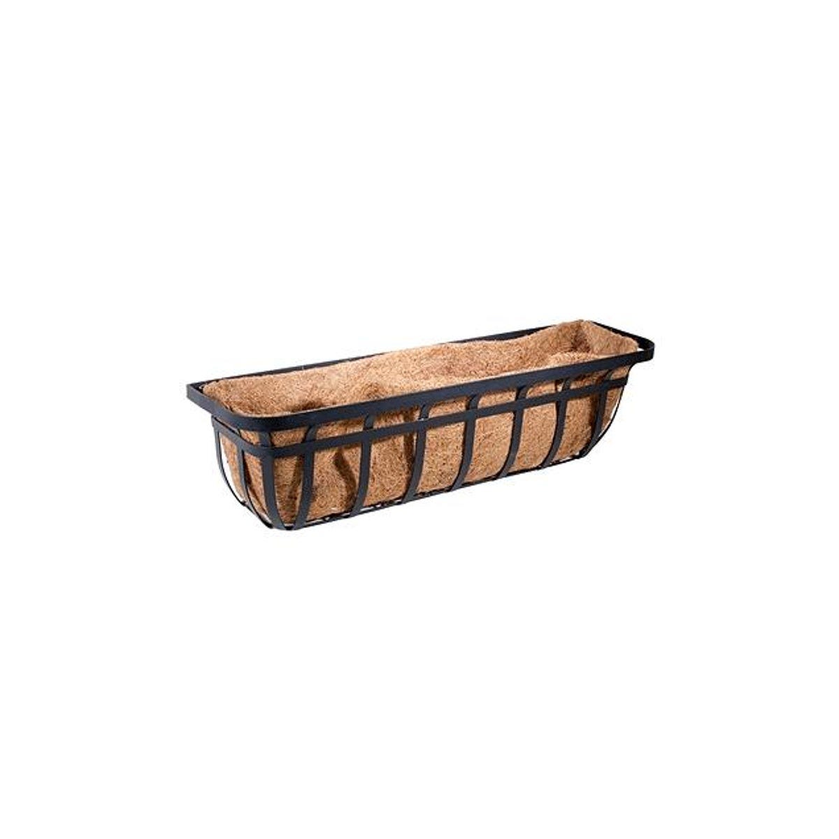 30 In. Window Planter Trough Basket, Flat Iron Motif 30 In. Window Planter Trough Basket, Flat Iron Motif
