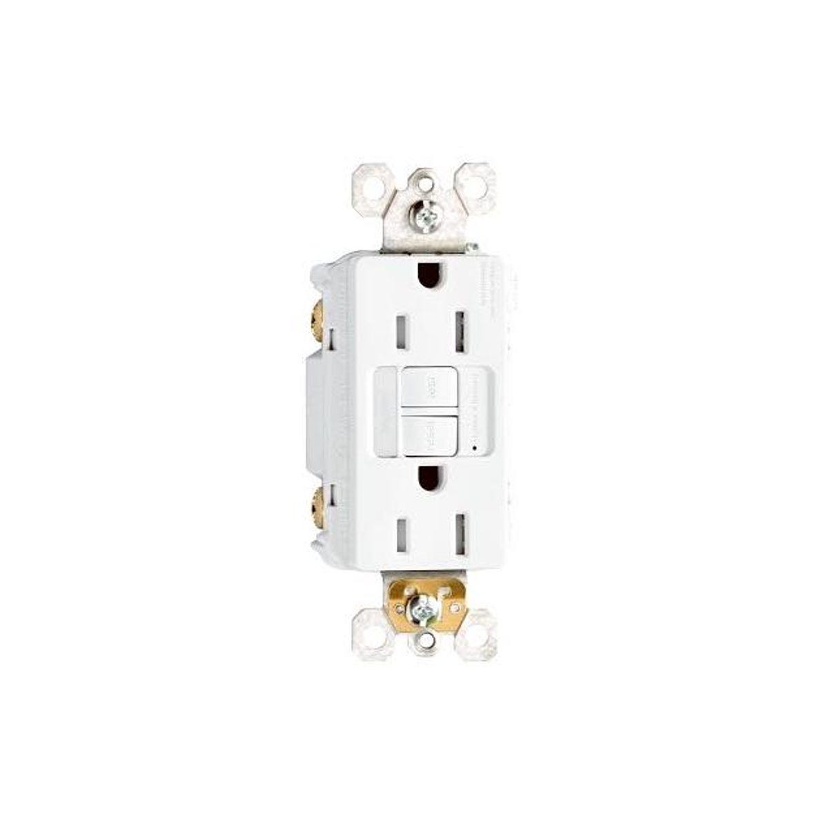 Legrand Pass & Seymour 15A White GFCI Receptacle/Night Light