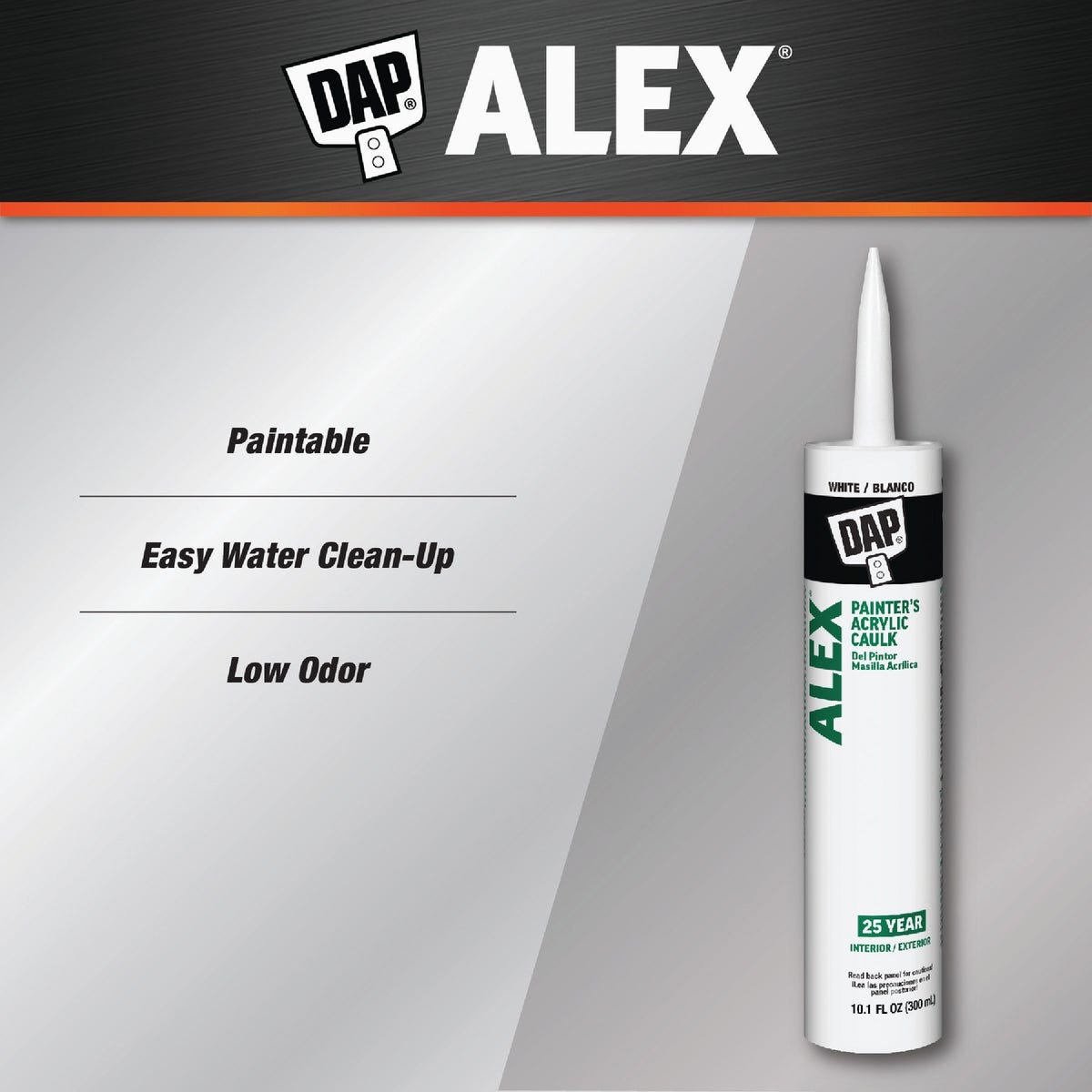 Dap Alex 10.1 Oz. White Painter's Acrylic Latex Caulk - photo 2 Dap Alex 10.1 Oz. White Painter's Acrylic Latex Caulk - photo 2