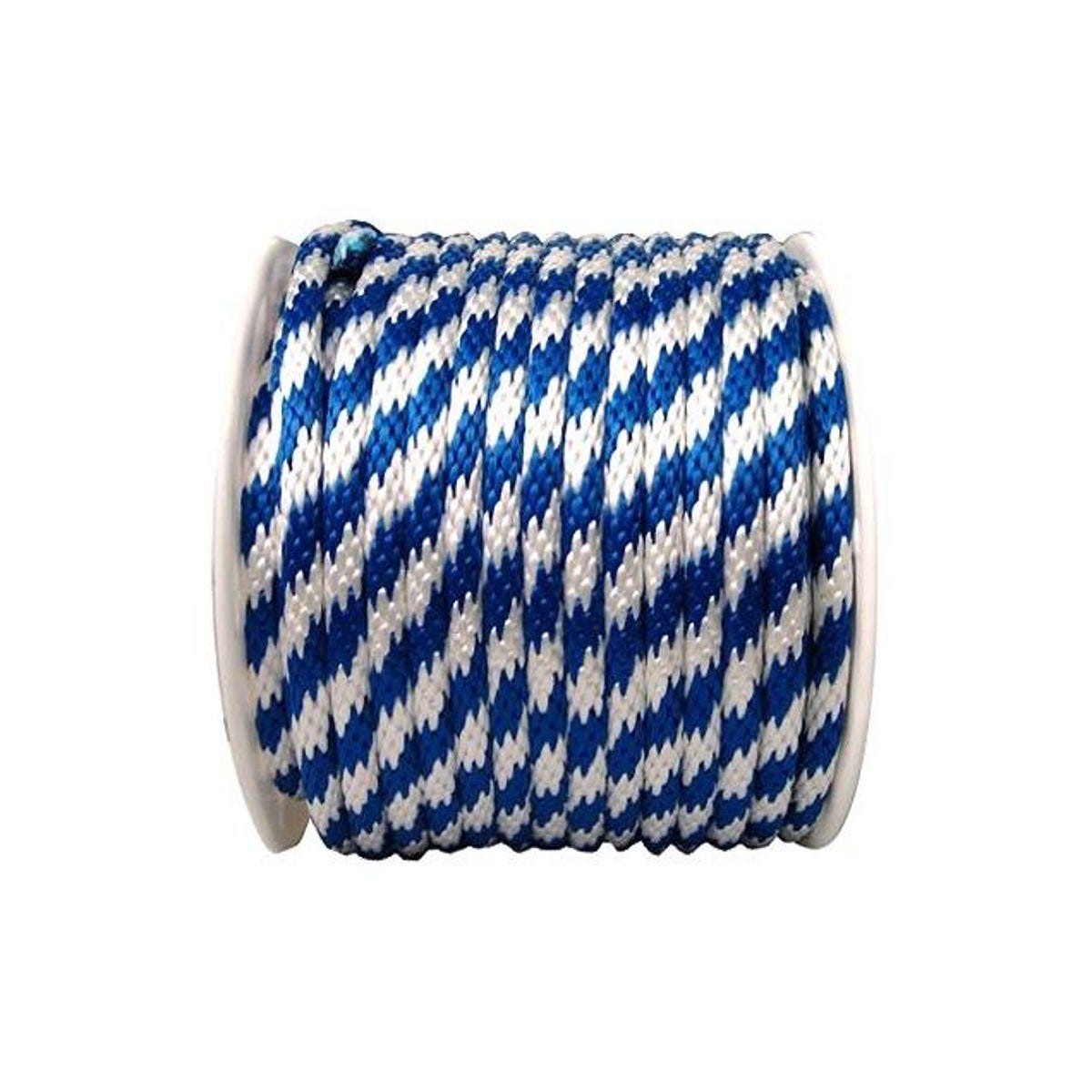 Richelieu 5/8 In. x 200 Ft. Blue/White Solid Braid Polypropylene Rope