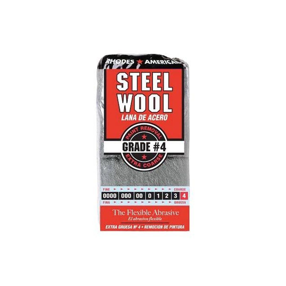 Rhodes American #4 Extra-Coarse Steel Wool Pads (12-Pack)