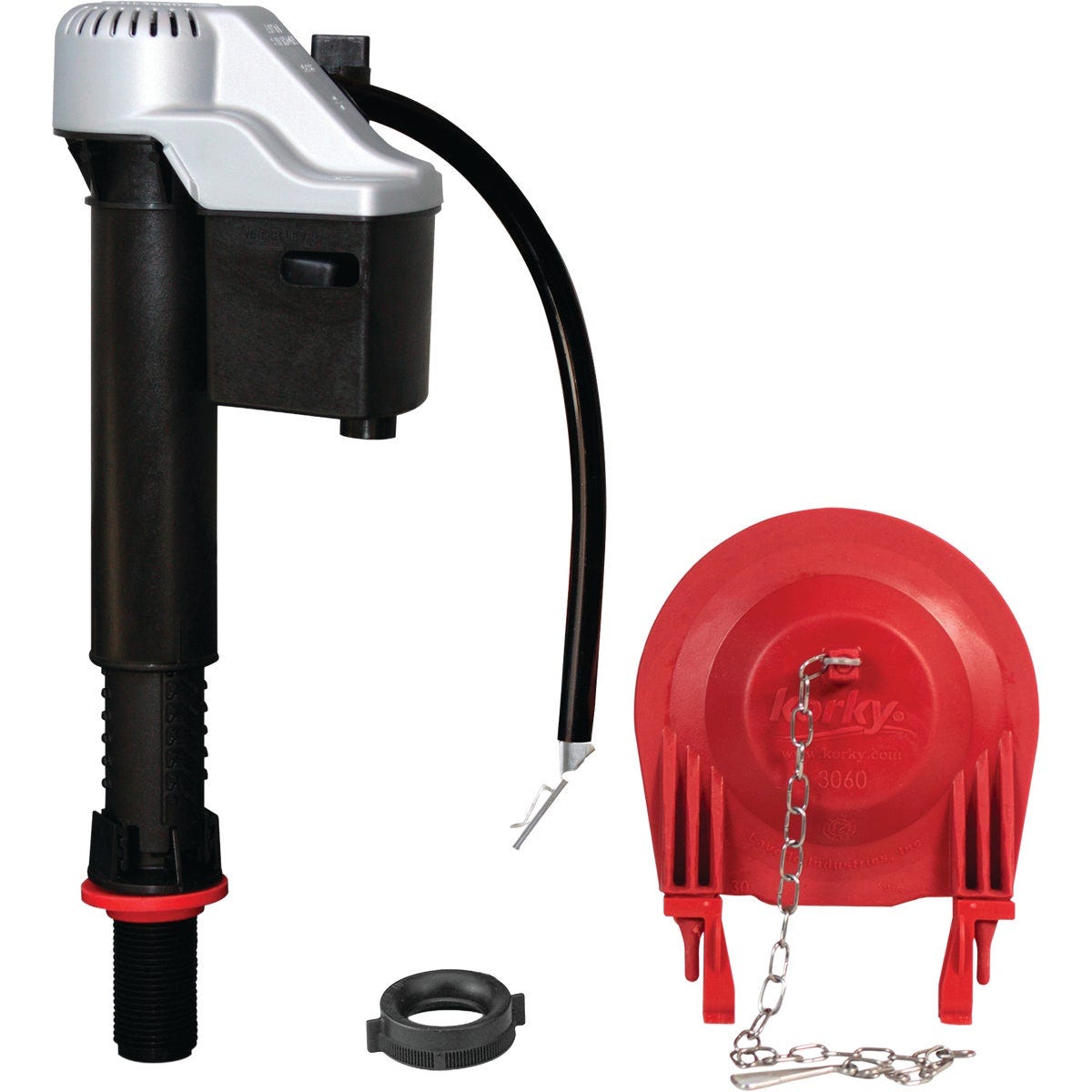 Korky QuietFILL Platinum Fill Valve and 3 In. Flapper Kit Korky QuietFILL Platinum Fill Valve and 3 In. Flapper Kit