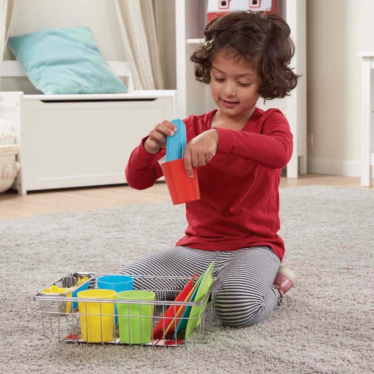 Melissa & Doug Let's Play House! Wash & Dry Dish Set - photo 2