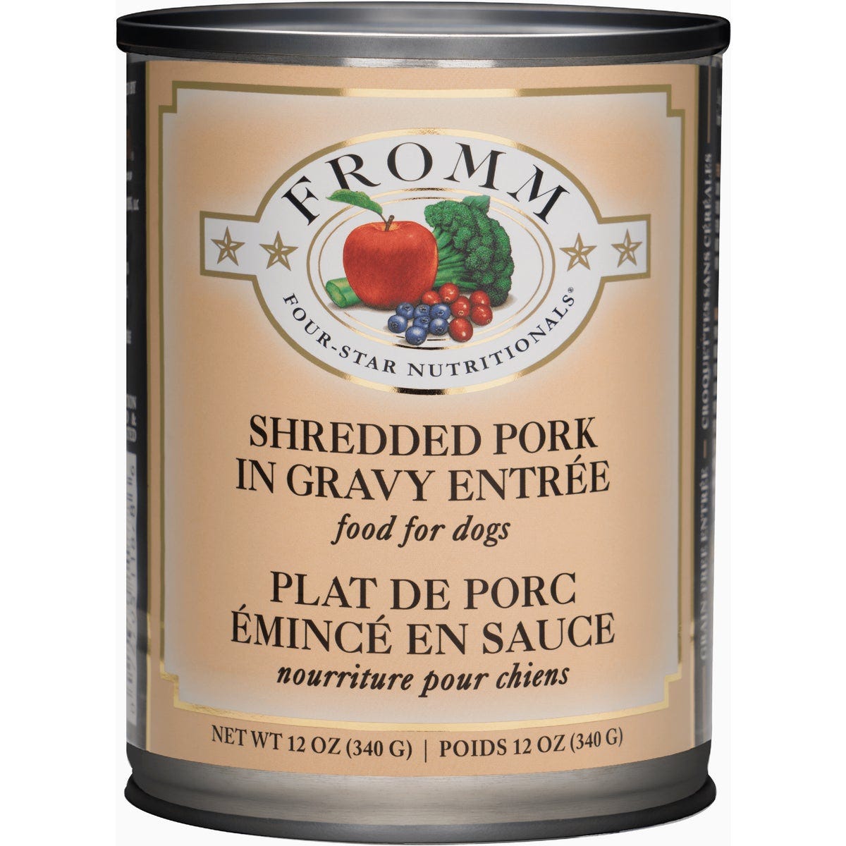 Fromm Four-Star Nutritionals Shredded Pork in Gravy Entree Wet Dog Food, 12 Oz. - photo 2