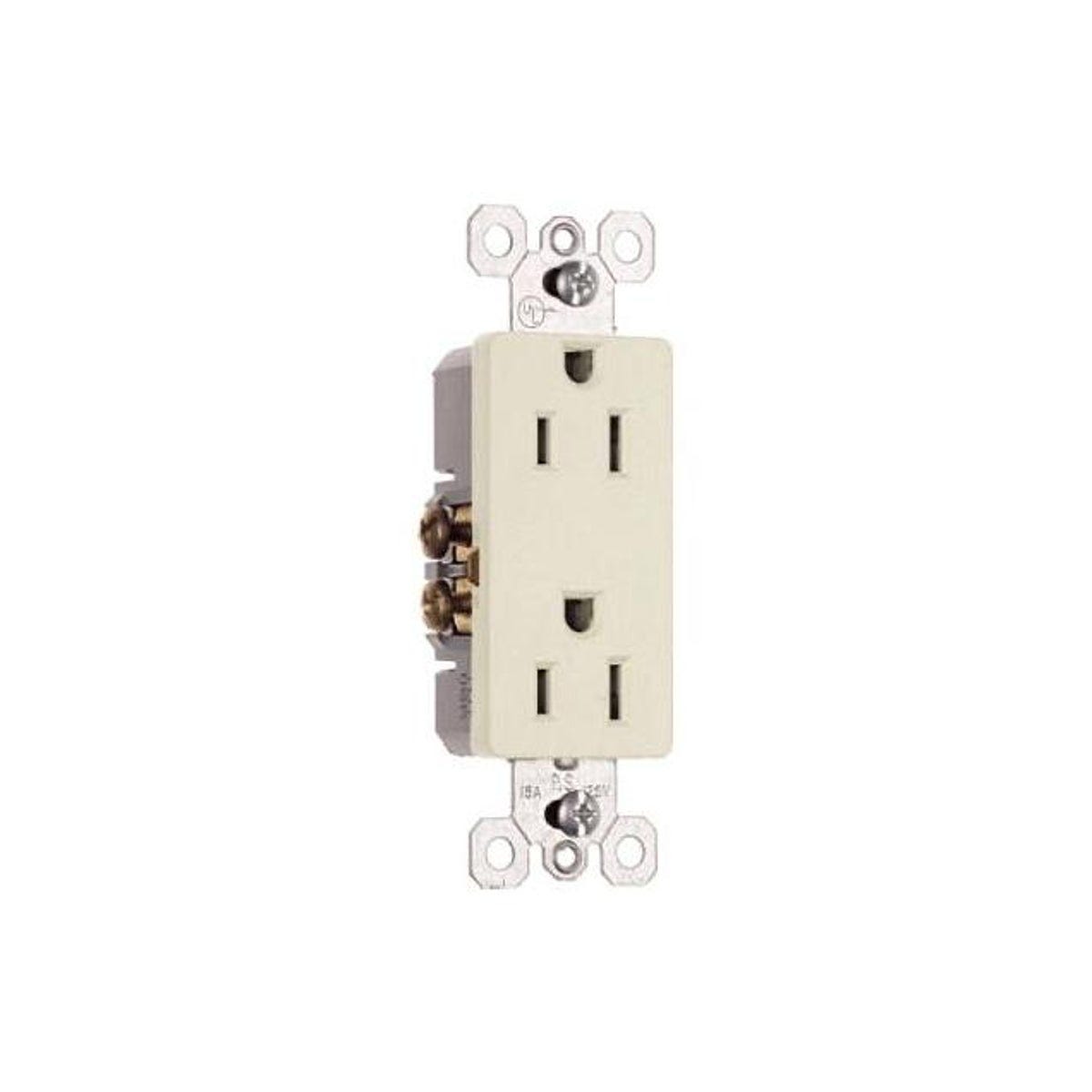 Legrand Pass & Seymour 15A/125V 2-Pole 3-Wire Grounding Premium Decorator Outlet, Light Almond Legrand Pass & Seymour 15A/125V 2-Pole 3-Wire Grounding Premium Decorator Outlet, Light Almond