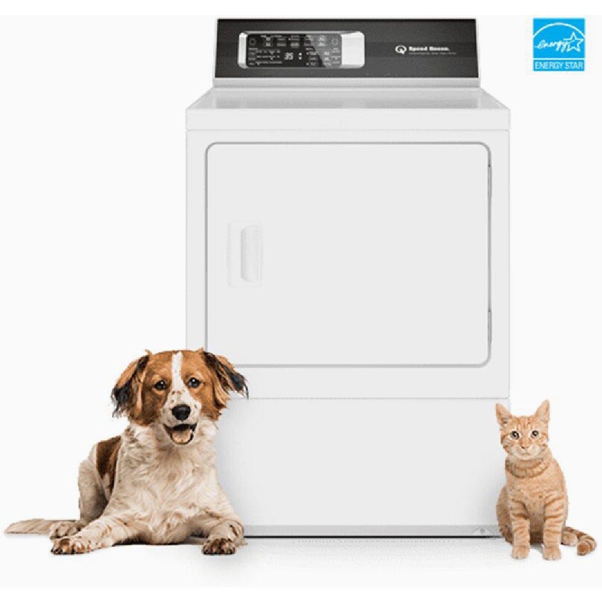 Speed Queen DR7 7.0 Cu. Ft. Sanitizing Gas Dryer with Pet Plus, White