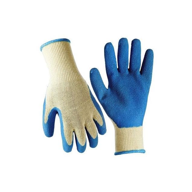 True Grip Large Blue Latex-Coated Palm Work Gloves
