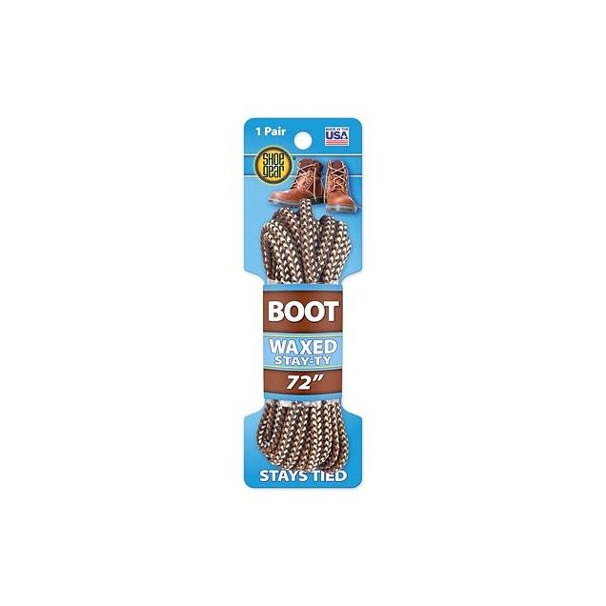 Shoe Gear 72 In. Rattlesnake Stay-Ty Waxed Boot Laces (1 Pair)