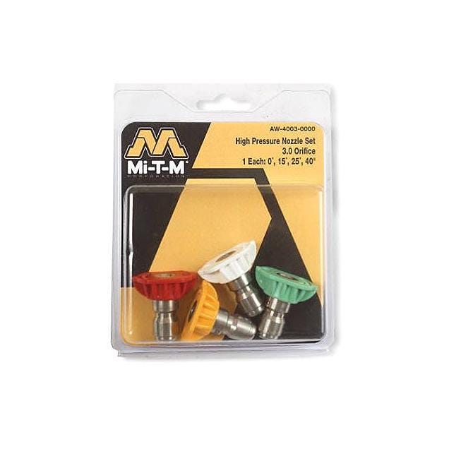 Mi-T-M 4-Piece 4.5 Orifice High-Pressure Washer Spray Nozzle Mi-T-M 4-Piece 4.5 Orifice High-Pressure Washer Spray Nozzle