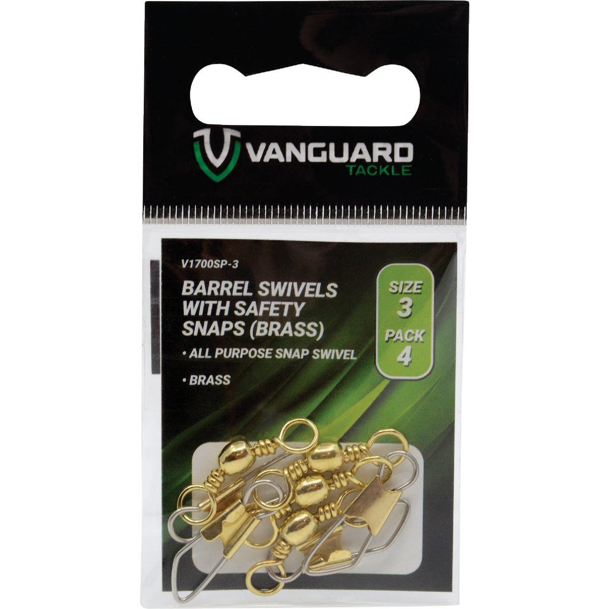 Vanguard Size 7 15 Lb. Solid Brass Snap Swivel (6-Pack)