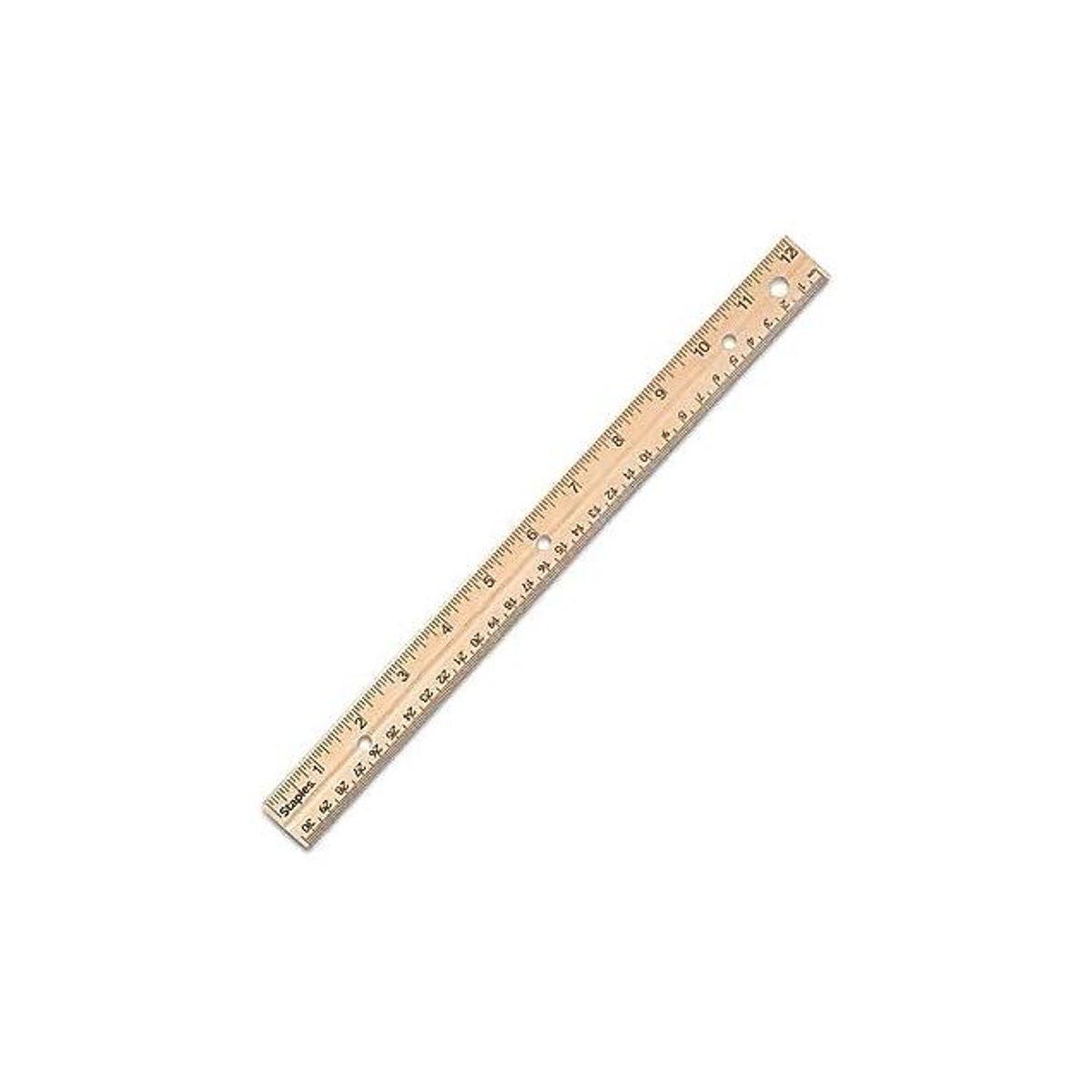 Staples 12 In. Wood Ruler