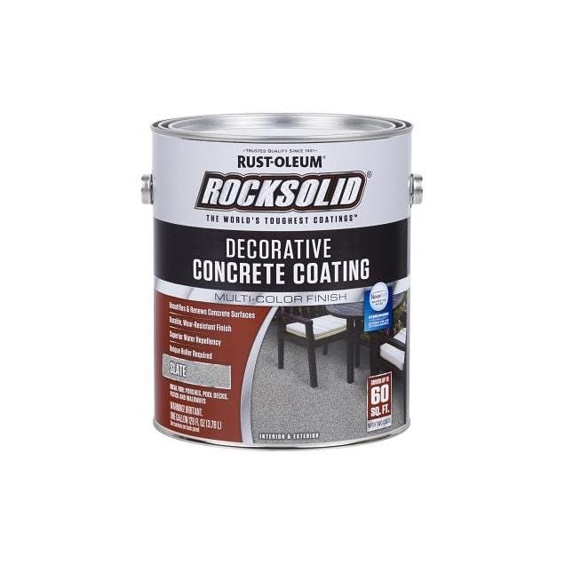Rust-Oleum RockSolid Decorative Concrete Coating, Slate, 1 Gal.