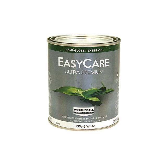 EasyCare WeatherAll Ultra Premium 1 Qt. Semi-Gloss White Exterior Latex House Paint EasyCare WeatherAll Ultra Premium 1 Qt. Semi-Gloss White Exterior Latex House Paint