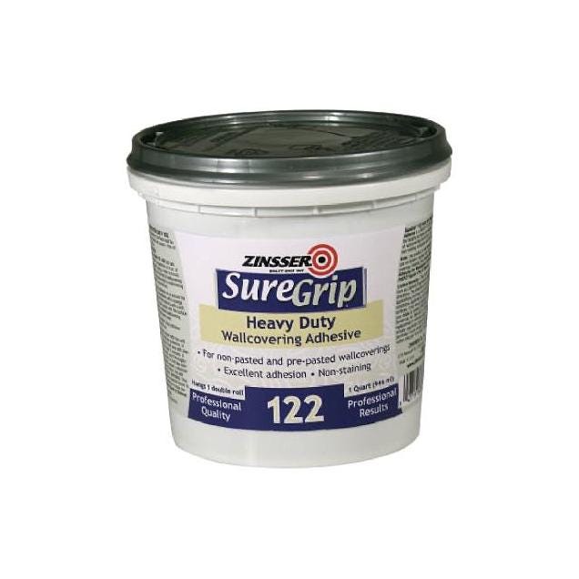 Zinsser SureGrip 122 1 Qt. Clear Wallcovering Adhesive Zinsser SureGrip 122 1 Qt. Clear Wallcovering Adhesive