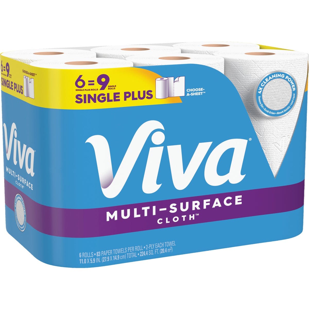 Viva Multi-Surface Cloth Choose-A-Sheet Single Plus Paper Towels (6 Single Plus) - photo 2 Viva Multi-Surface Cloth Choose-A-Sheet Single Plus Paper Towels (6 Single Plus) - photo 2