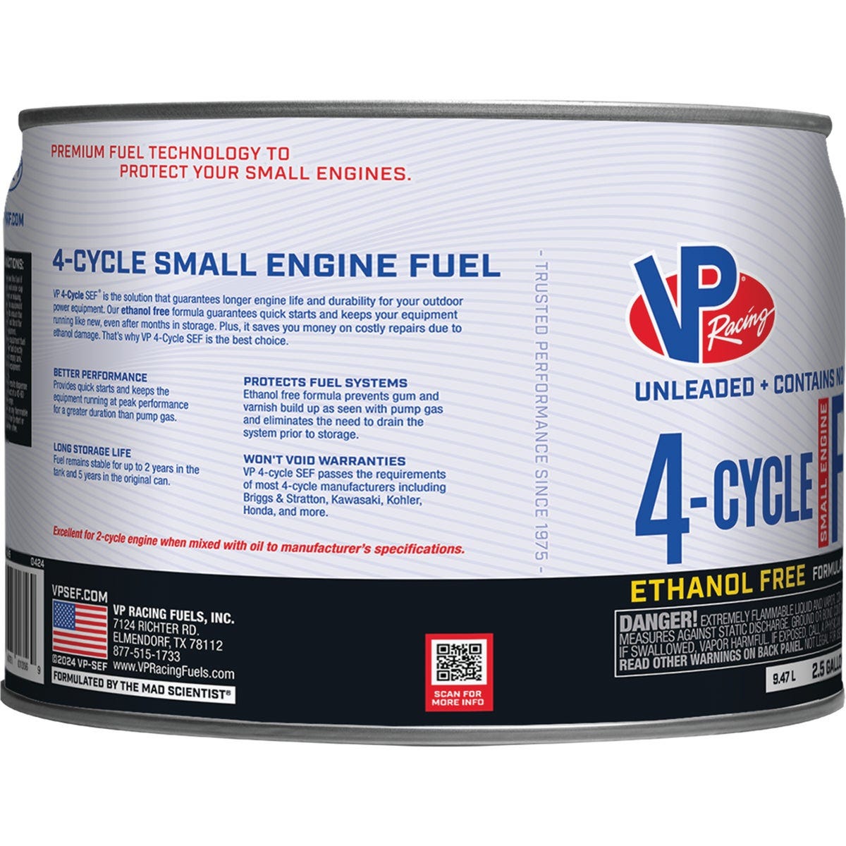 VP Racing Fuels 2.5 Gal. Ethanol-Free 4-Cycle Fuel - photo 2