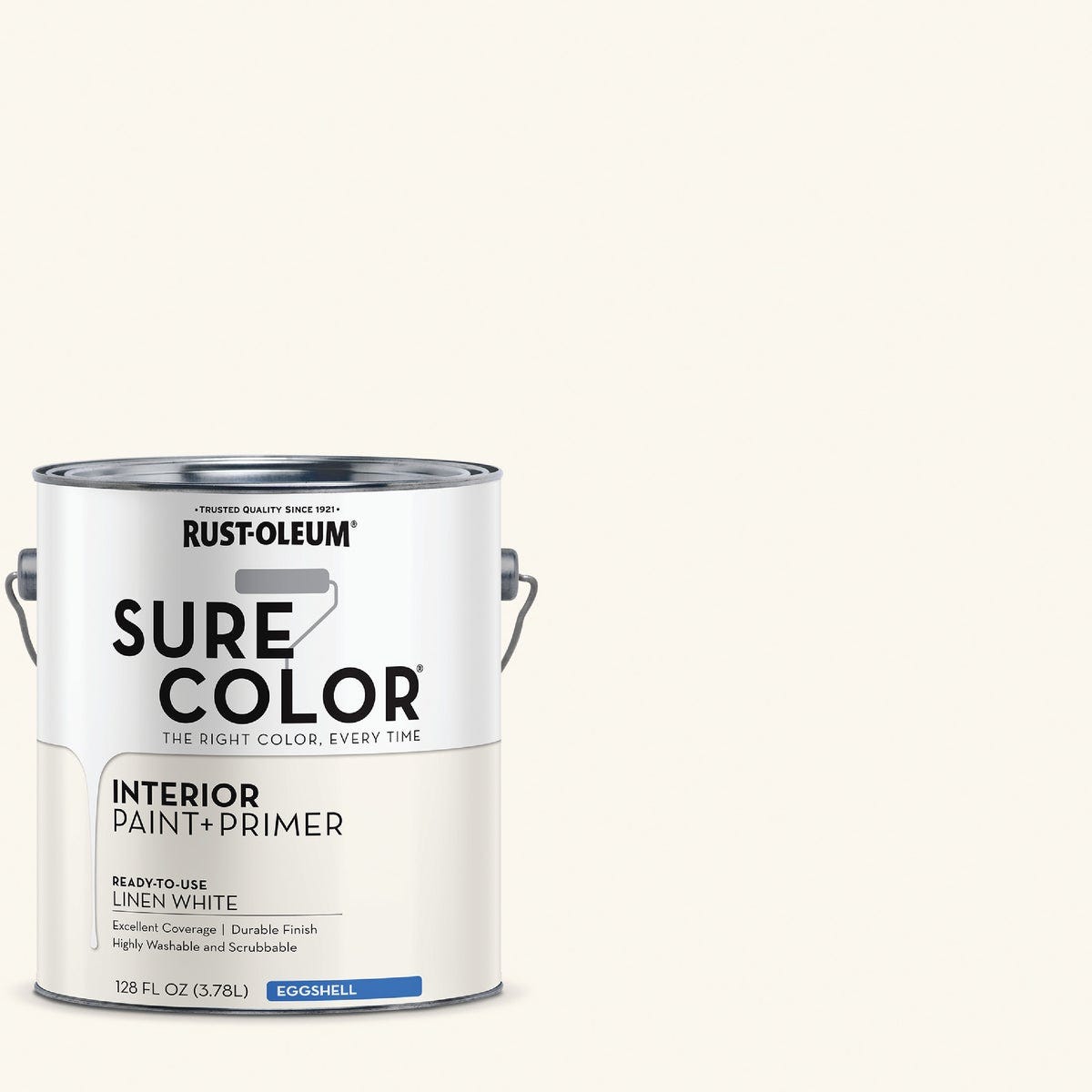 Rust-Oleum Sure Color Eggshell Linen White Interior Wall Paint and Primer, Gallon