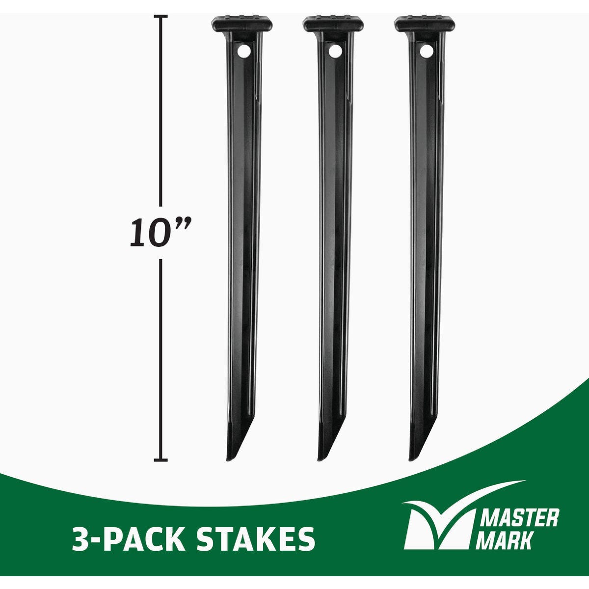 Master Mark 10 In. ABS Black Multipurpose Landscape Stakes (3-Pack) - photo 2