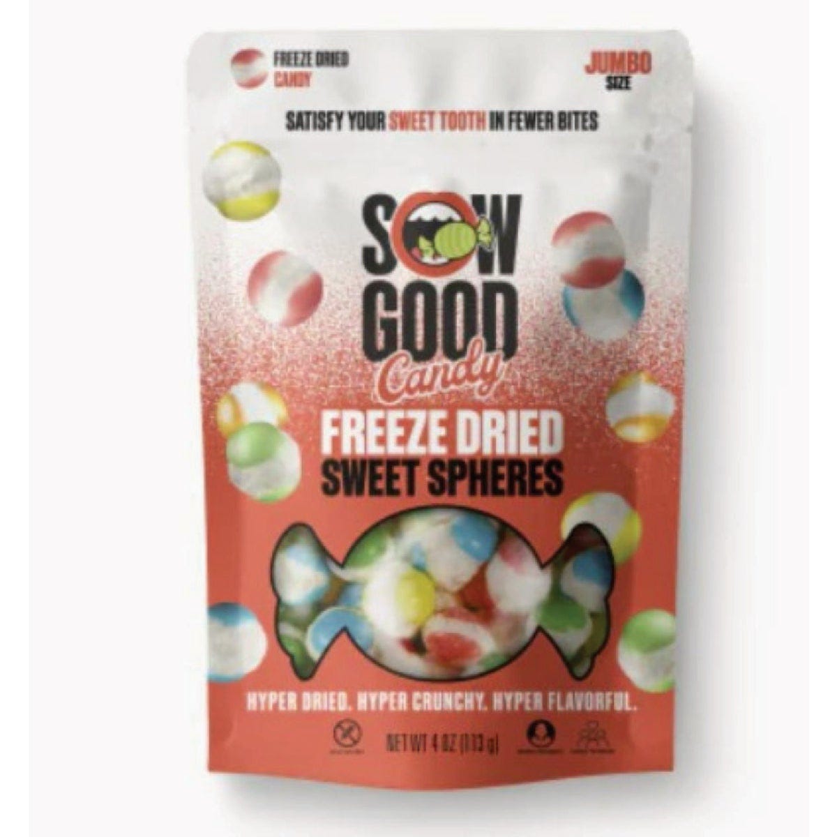 Sow Good 4 Oz. Sweet Spheres Freeze Dried Candy Sow Good 4 Oz. Sweet Spheres Freeze Dried Candy
