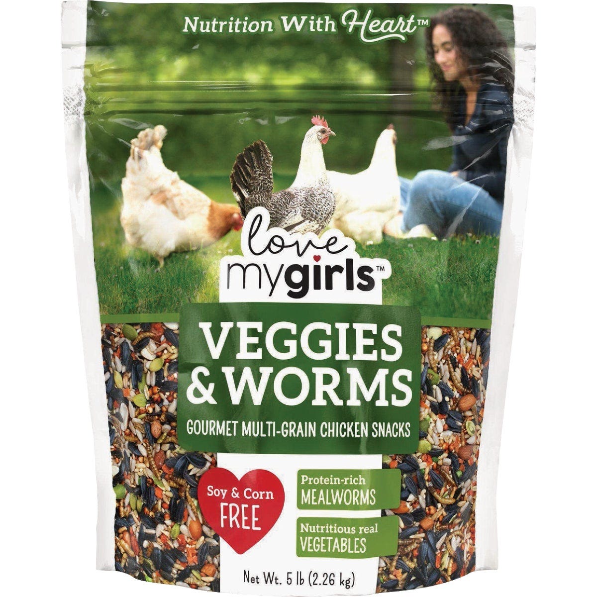 Love My Girls 5 Lb. Veggies & Worms Gourmet Chicken Snacks Love My Girls 5 Lb. Veggies & Worms Gourmet Chicken Snacks