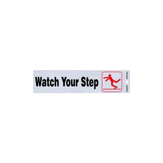 Hillman 2 In. x 8 In. Adhesive Watch Your Step Sign Hillman 2 In. x 8 In. Adhesive Watch Your Step Sign