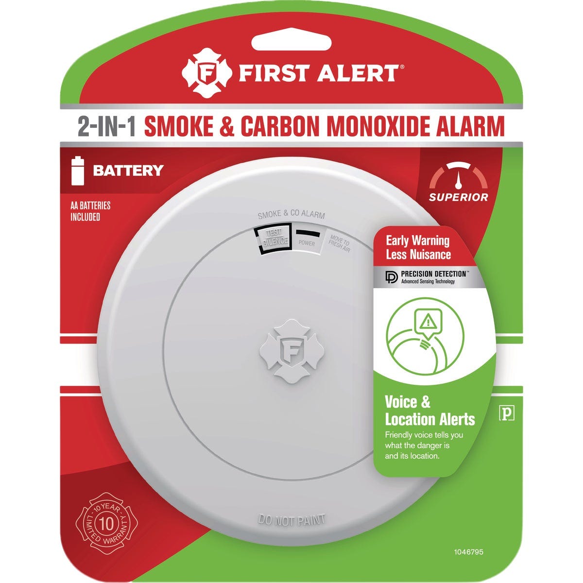 First Alert Battery Powered Photoelectric Combination Alarm with Voice First Alert Battery Powered Photoelectric Combination Alarm with Voice