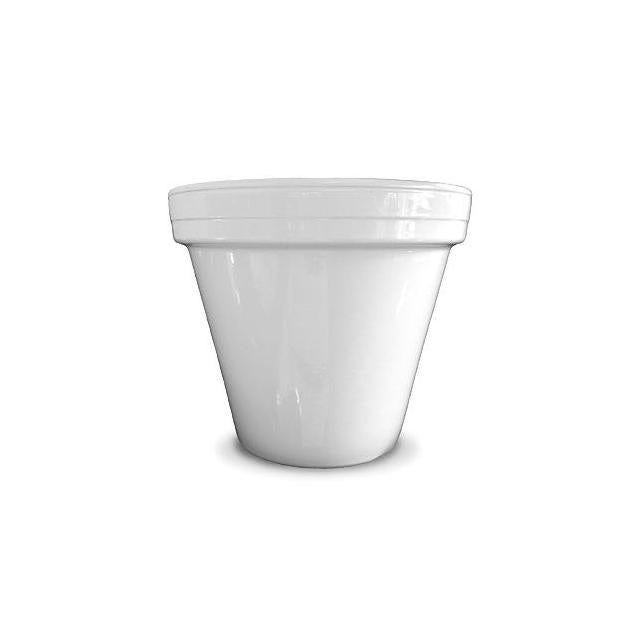 Ceramo 6.5 In. x 5.5 In. White Ceramic Flower Pot Ceramo 6.5 In. x 5.5 In. White Ceramic Flower Pot