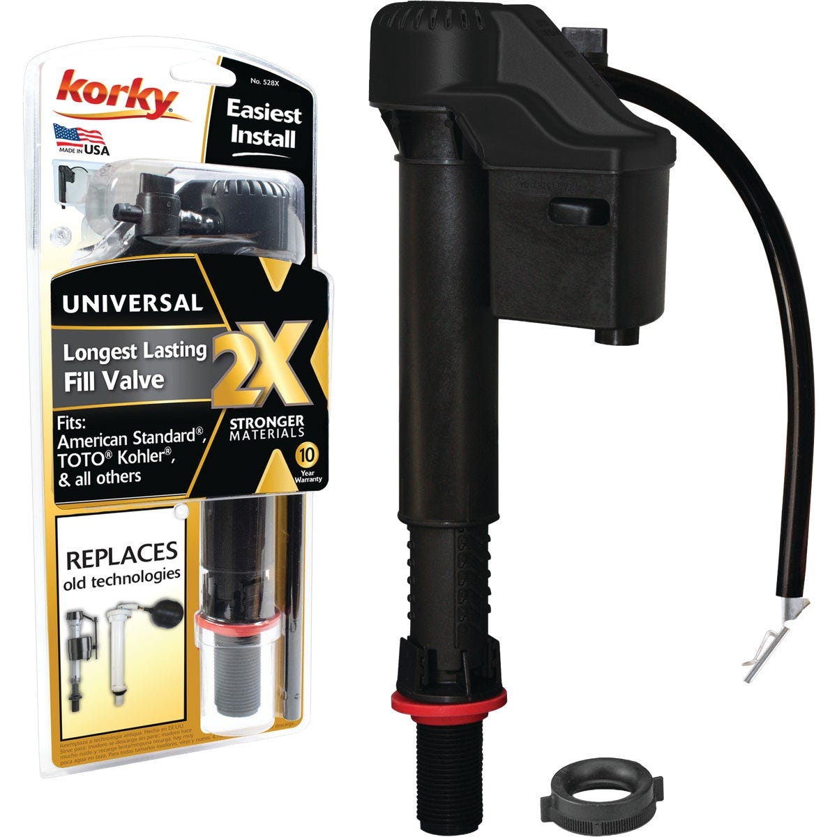 Korky 2X Long Life Universal Toilet Fill Valve Korky 2X Long Life Universal Toilet Fill Valve
