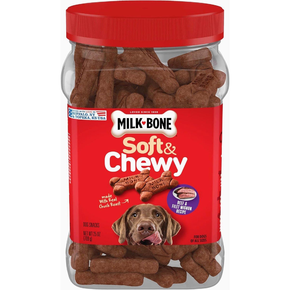 Milk-Bone Soft and Chewy Beef & Filet Mignon Dog Treat, 25 Oz. Milk-Bone Soft and Chewy Beef & Filet Mignon Dog Treat, 25 Oz.