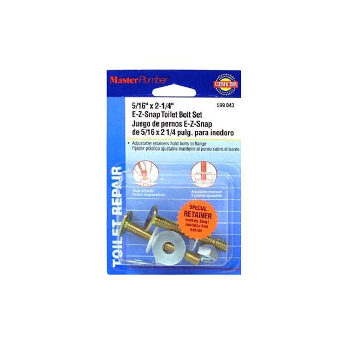 Master Plumber Snap-Off Toilet Flange Bolt Set (2-Pack) Master Plumber Snap-Off Toilet Flange Bolt Set (2-Pack)