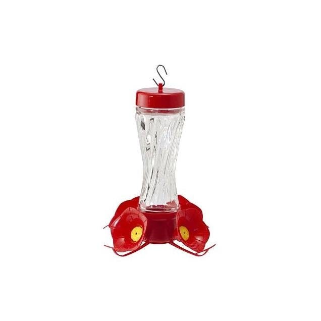 Audubon 8 Oz. Clear Swirl Glass Hummingbird Feeder