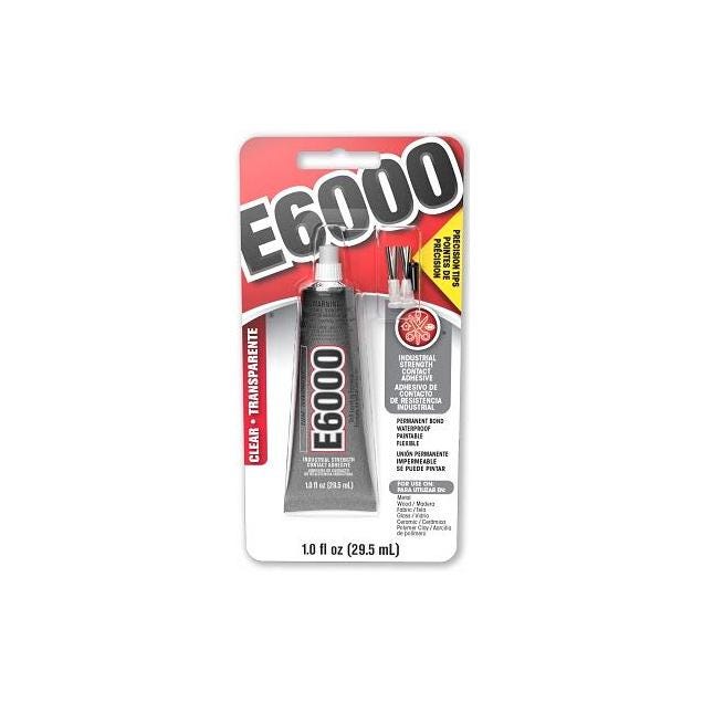 E6000 1 Oz. Industrial Strength Clear Adhesive with 4 Applicator Tips