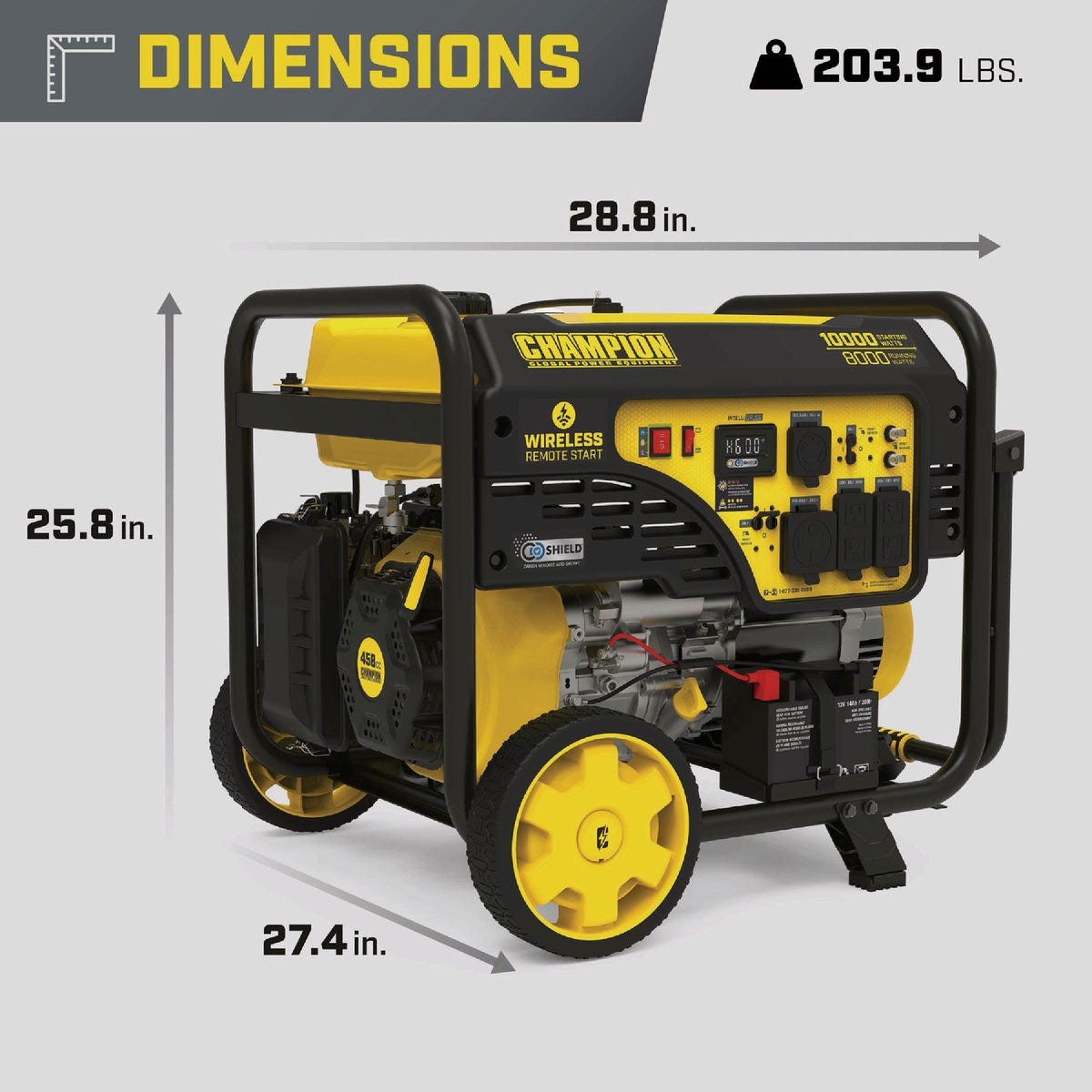 Champion 8000W Gasoline Portable Generator with Wireless Start and CO Shield - photo 4