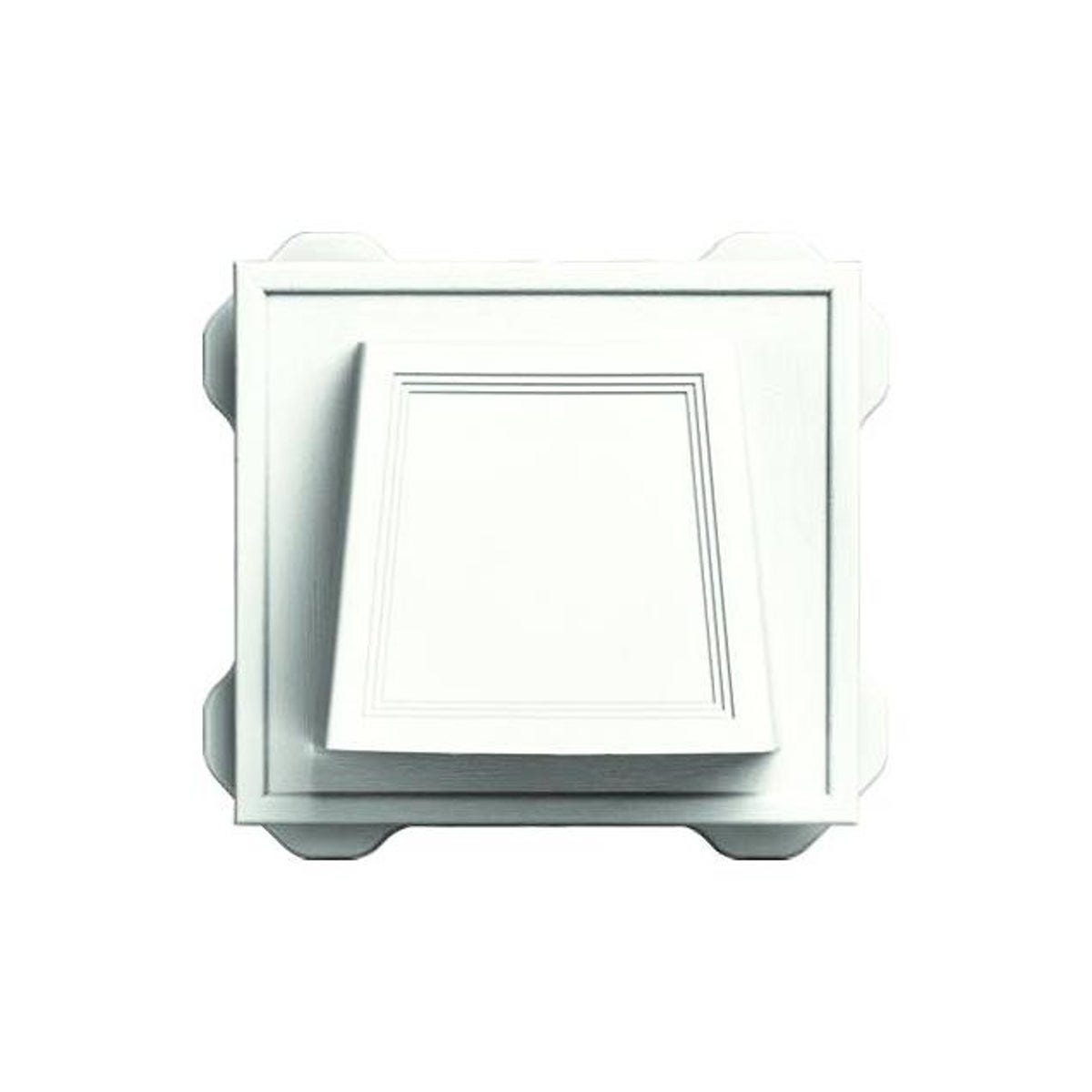 Builders Edge Hooded Exhaust Vent, White, 4 In. Builders Edge Hooded Exhaust Vent, White, 4 In.