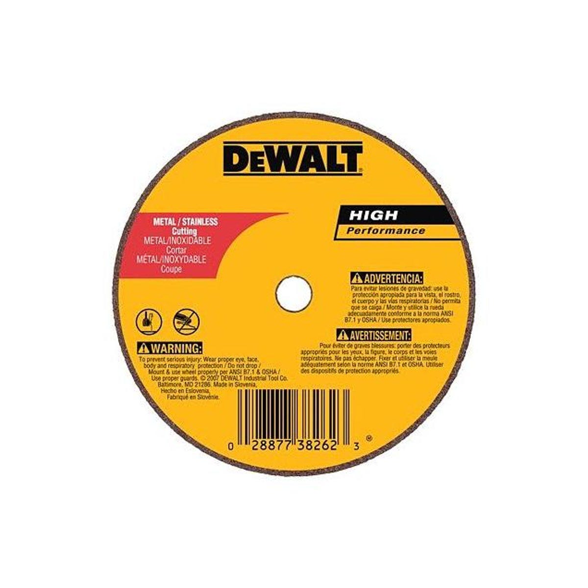 DeWalt 1/8 In. x 5/8 In. x 4 In. Metal Grinding Wheel DeWalt 1/8 In. x 5/8 In. x 4 In. Metal Grinding Wheel