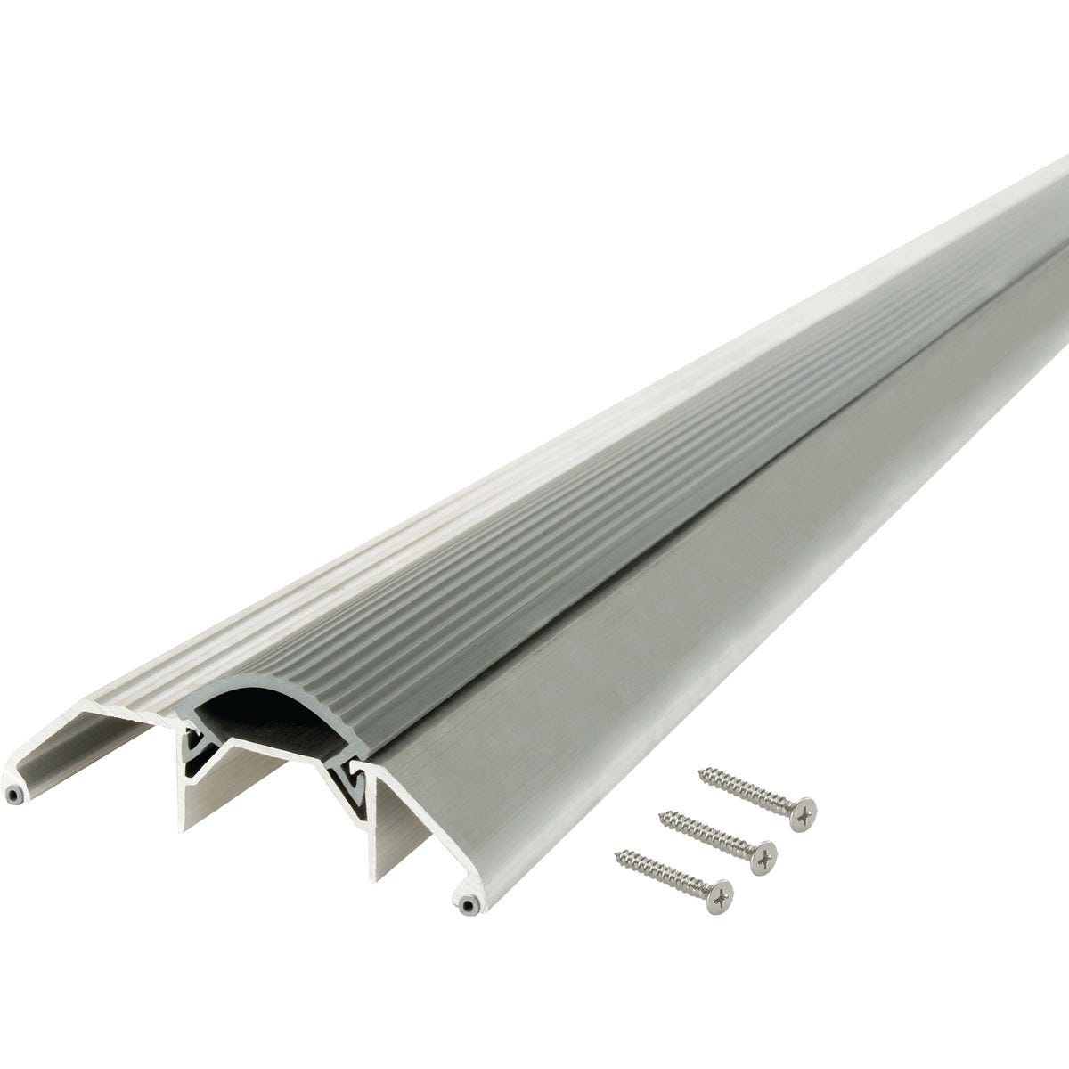 M-D Building Products 3-3/4 In. x 1-1/8 In. x 32 In. Silver Aluminum and Vinyl Heavy-Duty High-Profile Threshold - photo 2 M-D Building Products 3-3/4 In. x 1-1/8 In. x 32 In. Silver Aluminum and Vinyl Heavy-Duty High-Profile Threshold - photo 2
