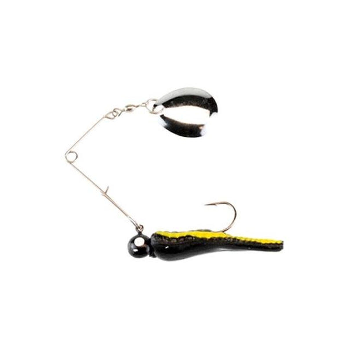Johnson 1.5 In. Spin Nickel Blade Black/Yellow Stripe Beetle(3-Pack)