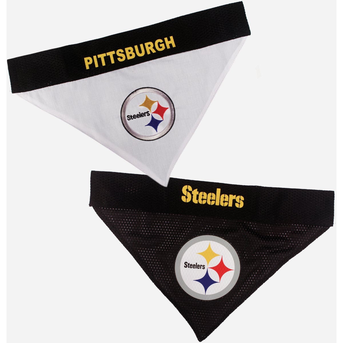 Pittsburgh Steelers Large/XL Dog Polyester Reversible Bandana Pittsburgh Steelers Large/XL Dog Polyester Reversible Bandana