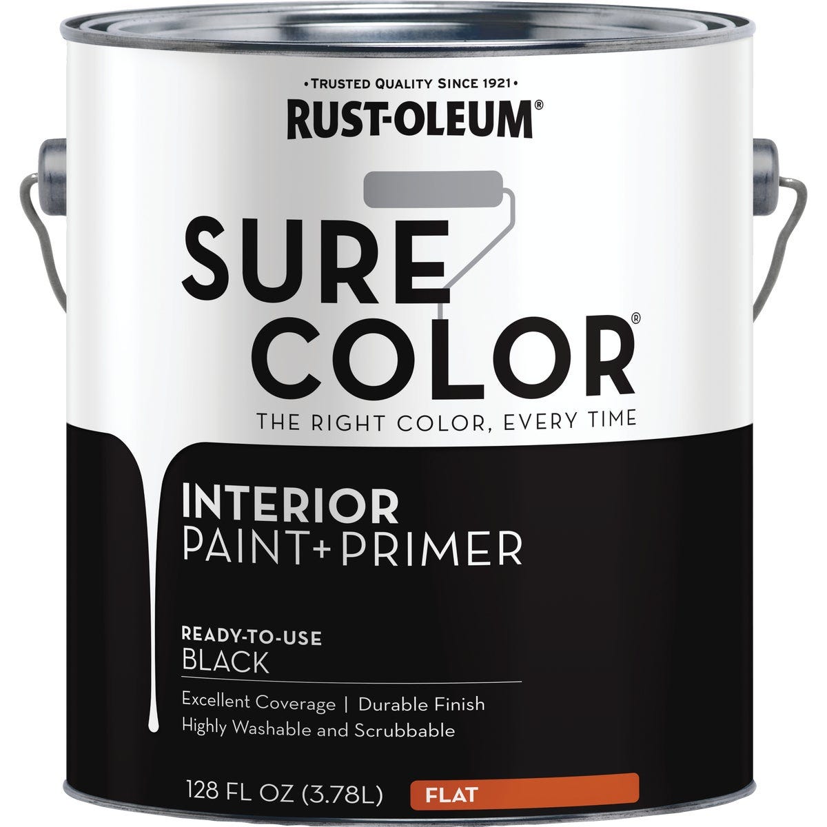 Rust-Oleum Sure Color Flat Black Interior Wall Paint and Primer, Gallon - photo 2 Rust-Oleum Sure Color Flat Black Interior Wall Paint and Primer, Gallon - photo 2