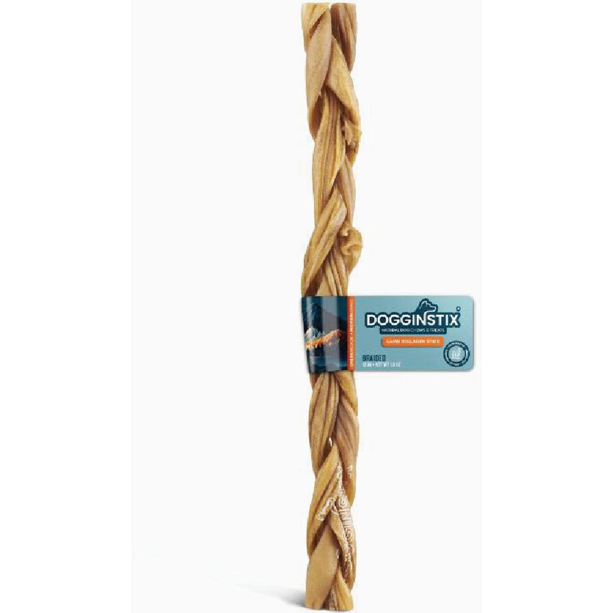 Dogginstix 12 In. Braided Lamb Collagen Dog Treat