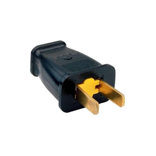 Legrand Pass & Seymour 15A 125V 2-Pole/2-Wire Black Non-Polarized Plug Legrand Pass & Seymour 15A 125V 2-Pole/2-Wire Black Non-Polarized Plug