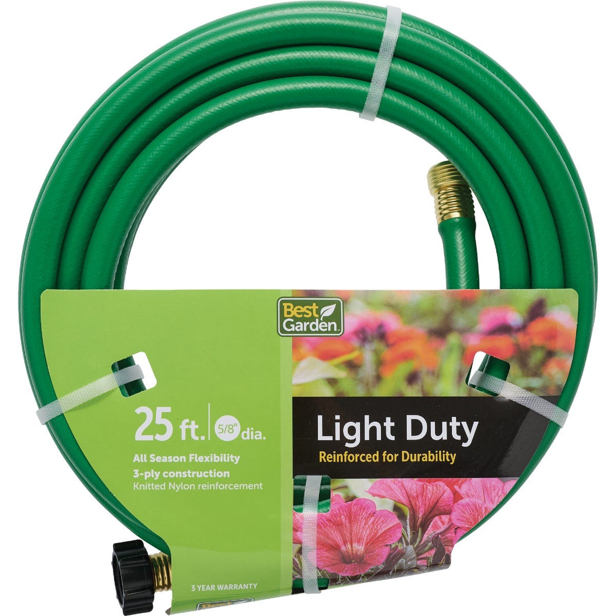 Best Garden 5/8 In. Dia. x 25 Ft. L. Light-Duty Garden Hose Best Garden 5/8 In. Dia. x 25 Ft. L. Light-Duty Garden Hose