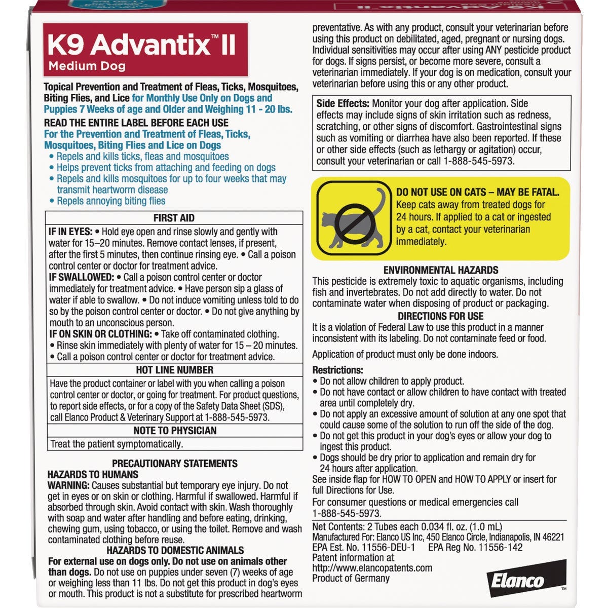K9 Advantix II Medium Dog Teal 1-Month Flea Treatment (2-Pack) - photo 3 K9 Advantix II Medium Dog Teal 1-Month Flea Treatment (2-Pack) - photo 3