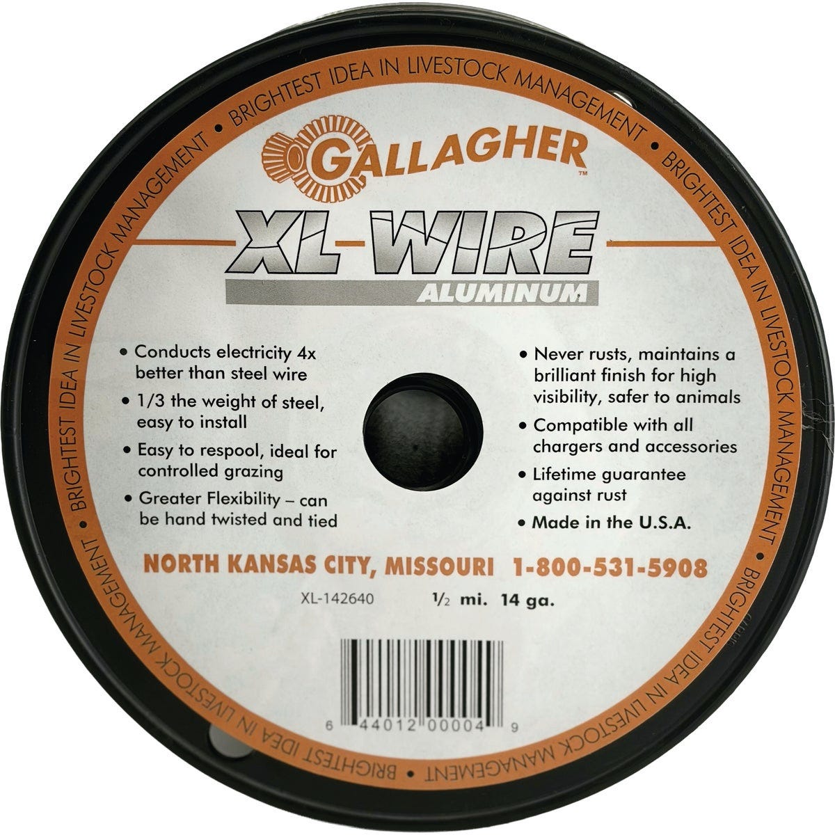 Gallagher 14 Ga. 1/2 mile Aluminum Electric Fence Wire - photo 2