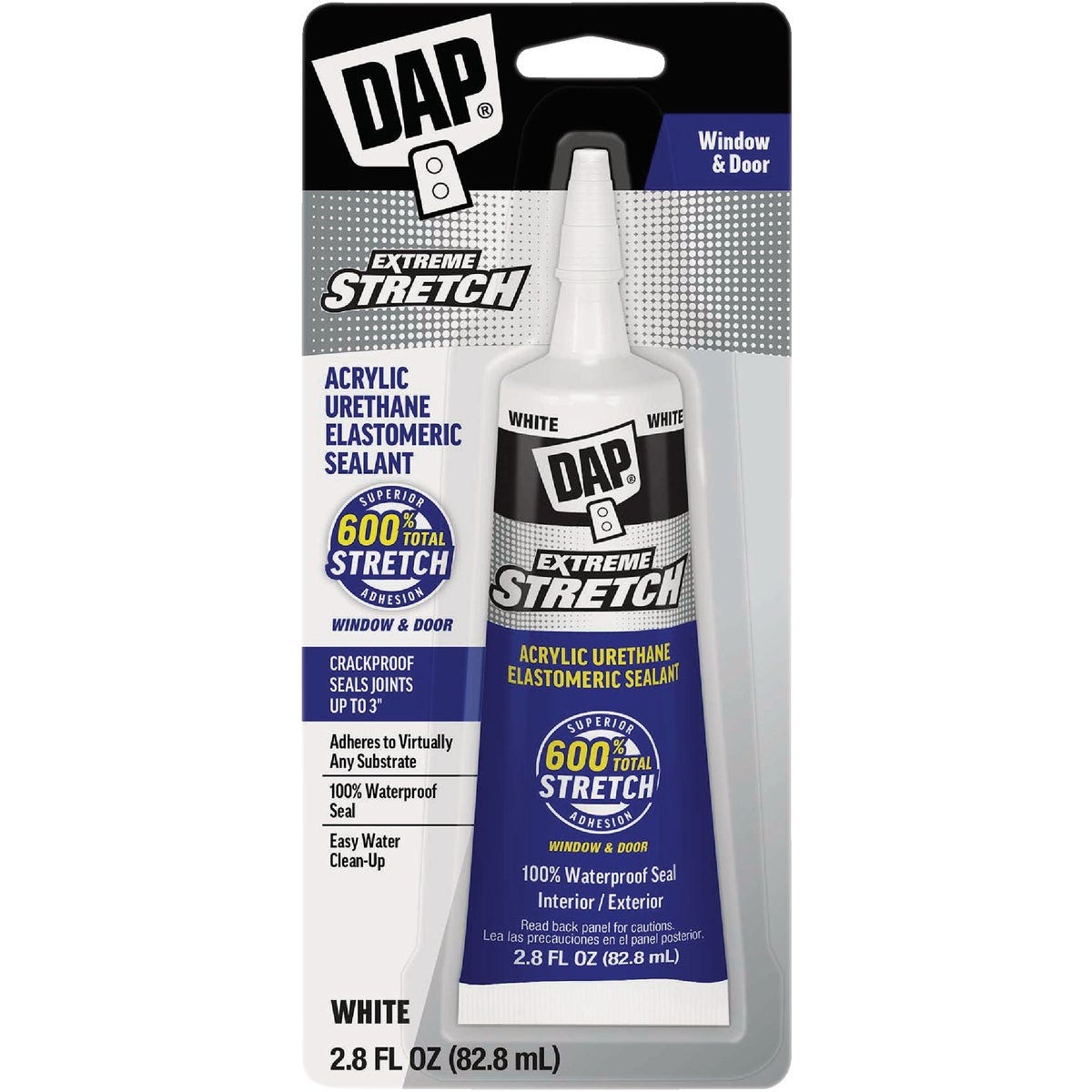 DAP Extreme Stretch 2.8 Oz. Acrylic Urethane Premium Elastomeric Sealant DAP Extreme Stretch 2.8 Oz. Acrylic Urethane Premium Elastomeric Sealant