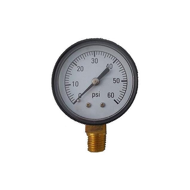 JED Pool Tools Bottom Mount Pressure Gauge