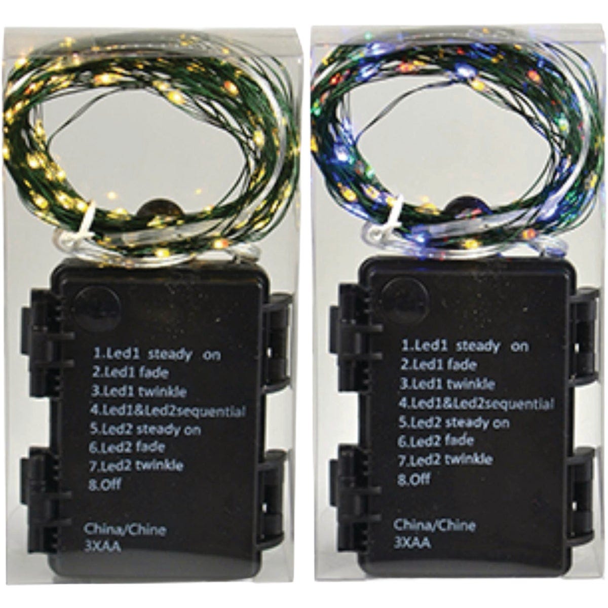Holiday Bright Lights 100-Bulb Warm White & Multi Micro LED Battery Operated Light Set with Green Wire Holiday Bright Lights 100-Bulb Warm White & Multi Micro LED Battery Operated Light Set with Green Wire