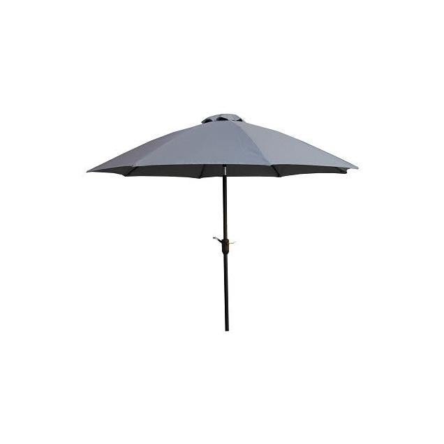 Four Seasons Courtyard 9 Ft. Aluminum Tilt/Crank Gray Canopy Patio Umbrella - photo 2 Four Seasons Courtyard 9 Ft. Aluminum Tilt/Crank Gray Canopy Patio Umbrella - photo 2